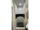 Modern shower with marble and dark tile accents at 860 N Orange Ave # 118, Orlando, FL 32801