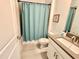Clean bathroom with tub shower combo, toilet and vanity at 8900 Takeaway Way, Davenport, FL 33896