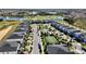 Aerial view of neighborhood with playground, basketball court, and soccer field at 8900 Takeaway Way, Davenport, FL 33896