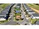 Aerial view of neighborhood with playground and basketball court at 8900 Takeaway Way, Davenport, FL 33896