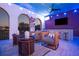 Outdoor lounge area with wicker furniture at 1261 Radiant St, Reunion, FL 34747