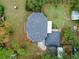 Aerial view of a house with a large backyard and shed at 1399 Old Mount Dora Rd, Eustis, FL 32726