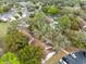 Aerial view of community highlighting lush greenery, tennis courts, pool, and well-maintained residences; ample parking is available at 4008 Crossroads Pl, Casselberry, FL 32707