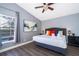 King-size bed in spacious main bedroom with pool view at 510 Canary Island Cir, Davenport, FL 33837