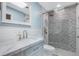 Updated bathroom with marble vanity and stylish shower at 604 Endsley Ave, Altamonte Springs, FL 32701