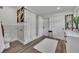 Modern bathroom with marble accents and walk-in shower at 6424 Sleepy Hollow Dr, Orlando, FL 32810