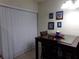 Dining area with table and chairs, near sliding glass doors at 110 Cypress Woods Ct # 5C, Deltona, FL 32725