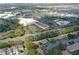Overhead view of a community with townhomes, commercial areas, landscaping, and road networks at 1207 Lucaya Cir, Orlando, FL 32824