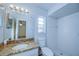 Bathroom boasts granite countertop, single sink vanity, and shower stall at 209 Meadow Hills Dr, Sanford, FL 32773