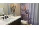 Bathroom with single vanity and shower at 3022 Bransbury Ct, Kissimmee, FL 34747