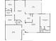 Floor plan showing a 3-bedroom, 2-bathroom house with a garage and patio at 824 Mentmore Cir, Deltona, FL 32738