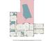 Single story home floor plan, features 4 bedrooms, 3 baths, large living room, dining room, kitchen and swimming pool at 1265 Lake Francis Dr, Apopka, FL 32712