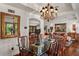 Dining room featuring a chandelier, hardwood floors, and seating for eight at 1426 Nottingham St, Orlando, FL 32803