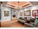 Comfortable living room with modern chandelier and multiple seating options at 1426 Nottingham St, Orlando, FL 32803