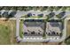 Top-down view of townhouses, showing building layout and parking at 15322 Murcott Blossom Blvd, Winter Garden, FL 34787