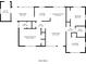 1198 sq ft floor plan featuring 2 bedrooms, 2 baths, and an open living area at 1639 Hialeah St, Orlando, FL 32808