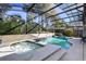 Pool and jacuzzi with screened enclosure at 3032 Harbour Landing Way, Casselberry, FL 32707