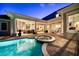 Luxury pool and spa at night at 4424 New Broad St, Orlando, FL 32814