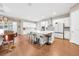 Modern kitchen with white cabinetry, large island, and stainless steel appliances at 659 Brooks Field Dr, Winter Garden, FL 34787