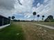 Spacious backyard with grassy area and palm trees at 1641 Lake Marion Dr, Apopka, FL 32712