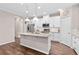 Modern kitchen with white cabinets, stainless steel appliances, and an island at 2714 Stargrass Cir, Clermont, FL 34715
