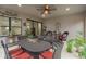 Bright and airy screened patio with ample seating at 2714 Stargrass Cir, Clermont, FL 34715