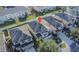 Aerial view of the house and surrounding homes at 2746 Stanwood Dr, Kissimmee, FL 34743