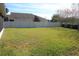 Spacious and enclosed backyard featuring a well-maintained lawn and privacy fence at 515 Haywood Ln, Lake Alfred, FL 33850