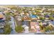 Aerial view showing home's location in a residential area at 632 Kermarah Ave, Haines City, FL 33844
