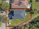 Aerial view showcasing house and lot at 1592 Lincolnshire Drive, Deland, FL 32724