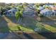 Aerial view of houses with pools, showcasing the community's backyard amenities at 2981 Viscount Cir, Kissimmee, FL 34747