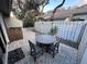 Private patio with table and chairs at 4285 Sea Mist Dr, New Smyrna Beach, FL 32169