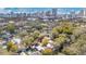 Wider aerial view of the neighborhood and downtown skyline at 606 E Amelia St, Orlando, FL 32803