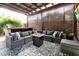 Covered patio with seating area and outdoor kitchen at 606 E Amelia St, Orlando, FL 32803