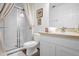 Bathroom with shower stall and vanity at 1041 Las Fuentes Dr, Kissimmee, FL 34746