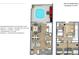 Three-bedroom, two-bathroom floor plan at 1041 Las Fuentes Dr, Kissimmee, FL 34746