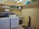 Laundry room with washer, dryer, and storage shelves at 1902 Abbington St # 1902, Apopka, FL 32712