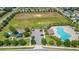 Community pool and playground from above at 4505 Hummingbird Ln, Haines City, FL 33844