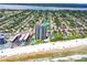 Aerial view of building and surrounding neighborhood at 1420 N Atlantic Ave # 1501, Daytona Beach, FL 32118