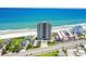 Aerial view of beachfront high rise building and surrounding area at 1420 N Atlantic Ave # 1501, Daytona Beach, FL 32118