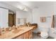 Clean bathroom with light wood vanity and shower at 1420 N Atlantic Ave # 1501, Daytona Beach, FL 32118