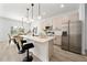 Modern kitchen with stainless steel appliances and an island at 1608 Airmont Ave, Deltona, FL 32725