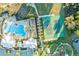 Aerial view of community pool and tennis courts at 1914 Summer Serenity Dr, Kissimmee, FL 34744