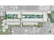 Site plan showing home lots around a pond at 307 River Front Way, Edgewater, FL 32141