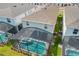 Aerial view of homes and private pools at 3937 Lana Ave, Davenport, FL 33897