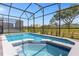 Inviting screened pool and spa with ample deck space at 3937 Lana Ave, Davenport, FL 33897