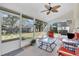 Relaxing screened porch with seating and access to backyard at 5011 Winwood Way, Orlando, FL 32819