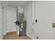 Functional laundry room with washer, dryer, and storage at 1395 Kenneth Ave, Casselberry, FL 32707