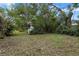 Large backyard with a shed and lush foliage at 3116 Oranole Rd, Orlando, FL 32810