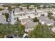 Aerial perspective of community, highlighting building rooftops and parking areas at 3433 Soho St # 204, Orlando, FL 32835